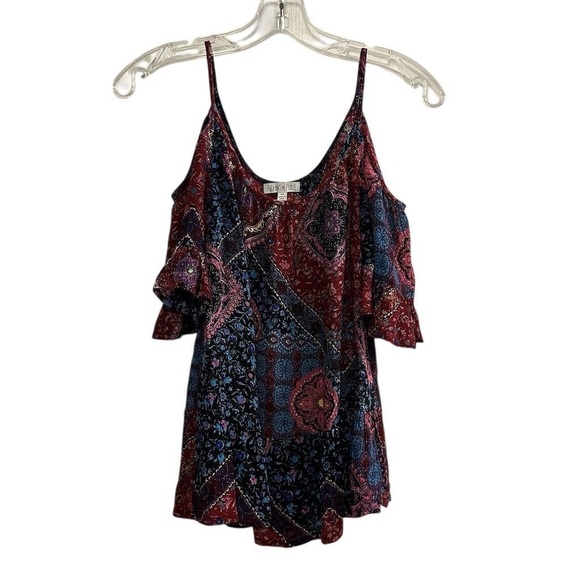 Patrons of Peace Women's XS Floral Boho Blouse Multicolor Casual Top - Picture 4 of 9